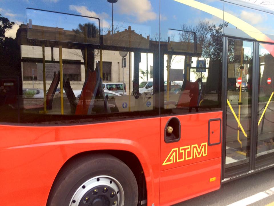Un autobus della società dei trasporti di Messina