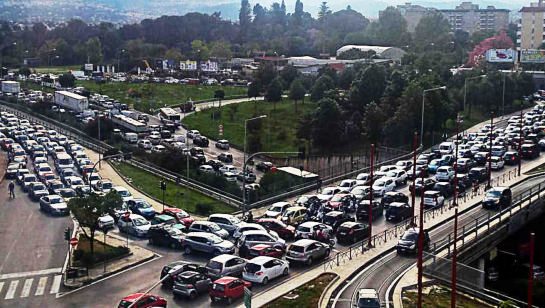 traffico automobilistico in tilt a Palermo