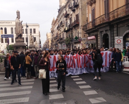 corteo scuole a Palermo