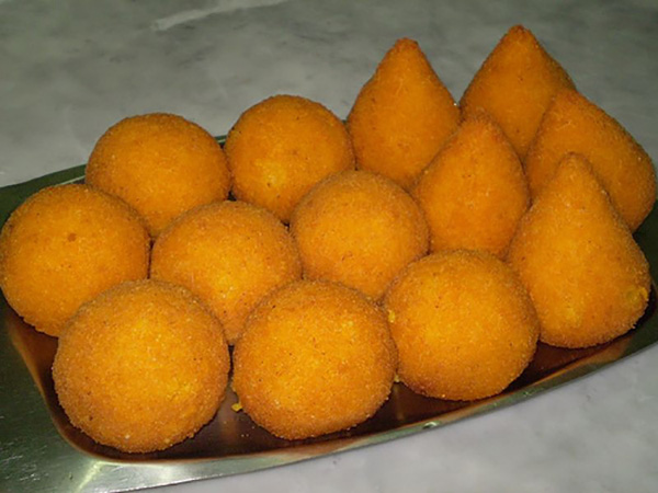 arancine nell'aeroporto