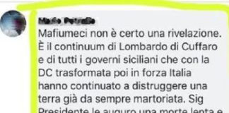 minacce e insulti social al presidente della regione